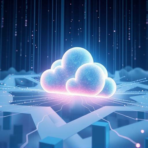 Cloud computing infrastructure visualization, representing cloud computing course
